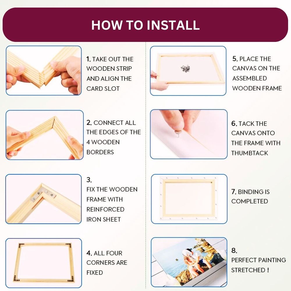 DIY Stretcher Bar Frame Kit for Canvas Prints